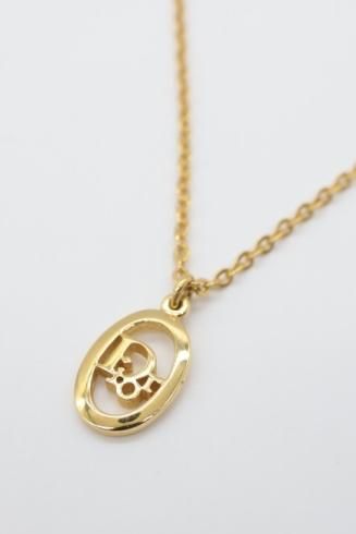 vintageChristian Dior / Dior logo oval top necklace