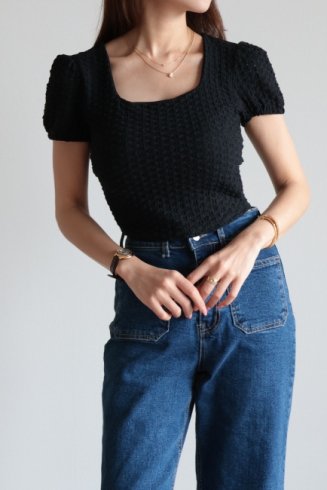 <img class='new_mark_img1' src='https://img.shop-pro.jp/img/new/icons14.gif' style='border:none;display:inline;margin:0px;padding:0px;width:auto;' />crepe fabric cup in short top / black