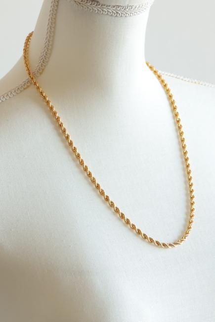 vintage】Christian Dior / rope chain necklace - Madder vintage vintage】Christian Dior / rope chain necklace - Madder vintage