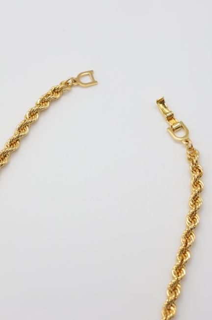 1980s Christian Dior Gold Plated Necklace w/ Rhinestone