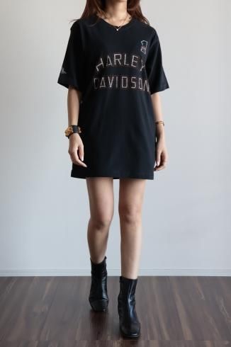 USEDHARLEYDAVIDSON / screaming eagle HD racing prod. logo printed tee 