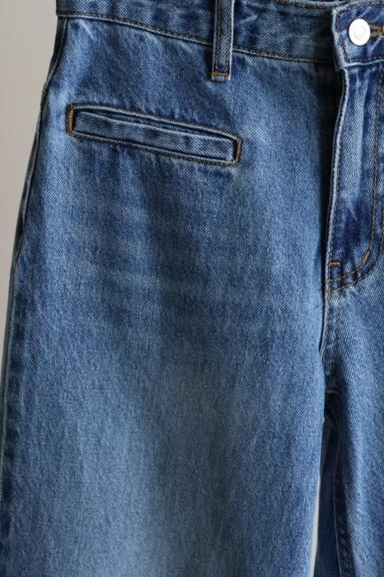 ★OY★VINTAGE WIDE VOLUME PANTS - WASHED BLUE★正規品/人気 washed wide leg denim pants / blue - Madder vintage