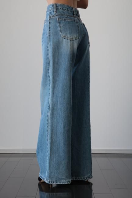 TWW denim ワイドレッグデニム washed-blue TWWデニム】washed-blue | 2(g+c)