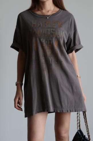 USEDHARLEYDAVIDOSON / HILLBILLY HD original logo print tee