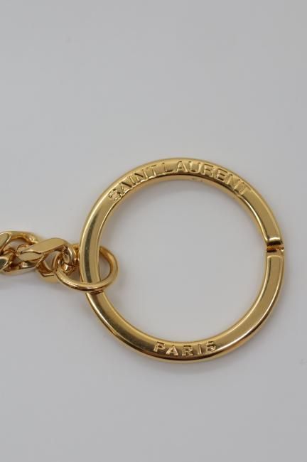 VIP【関税送料無料】希少 SAINT LAURENT KEYRING SAINT LAURENT [正規ラッピング済] サンローラン キーホルダー