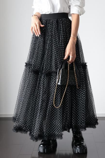 スカート madder madder PONYTAIL DOT TULLE SKIRT madder madder PONYTAIL DOT TULLE SKIRT