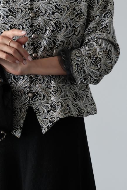 vintage】90's edge design embroidery jacket - Madder vintage