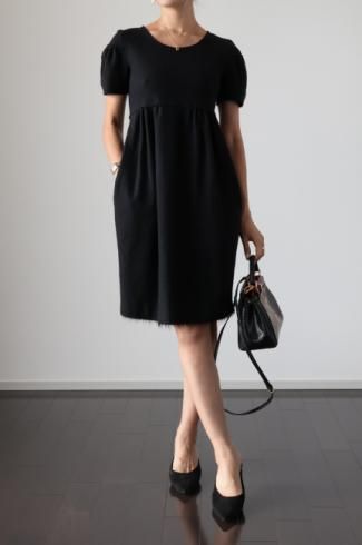 USEDFENDI / fleece wool cocoon dress
