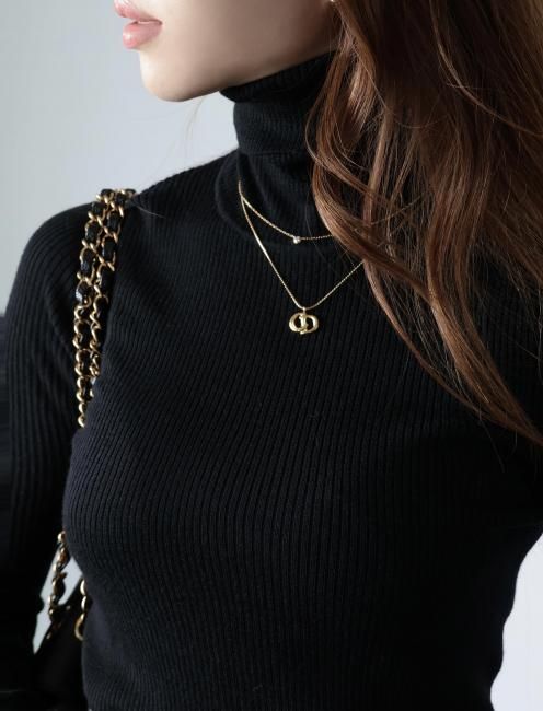 vintage】Christian Dior / CD signature logo top necklace vintage】Christian Dior / CD signature logo top necklace
