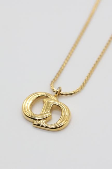 vintage】Christian Dior / CD signature logo top necklace