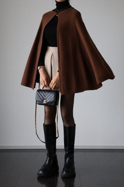 cashmere mix wool cape / brown - Madder vintage cashmere mix wool cape / brown - Madder vintage