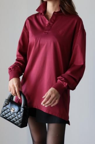 vintageChristian Dior / CD logo embroidery long sleeves polo shirt