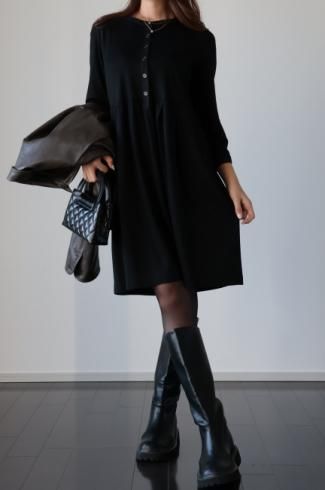 USEDBURBERRY / half button high waist midi dress