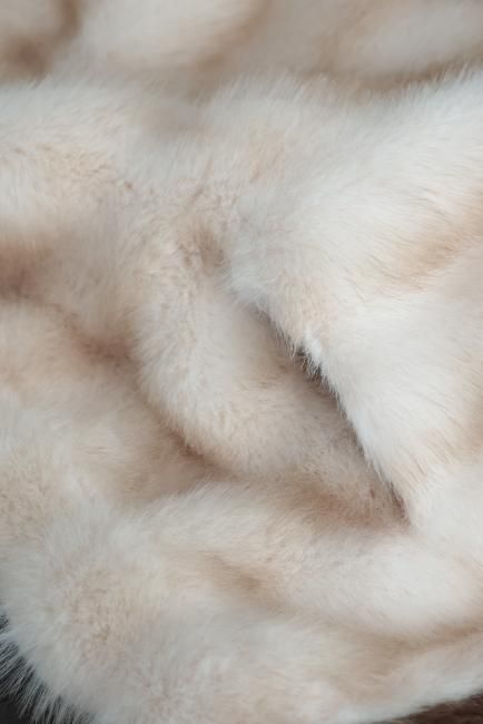 wave design eco fur jacket / beige - Madder vintage wave design eco fur jacket / beige - Madder vintage