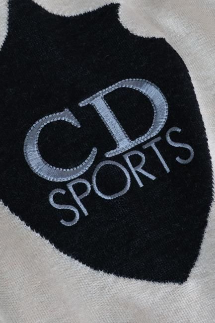 【Christian Dior】90sロゴ刺繍ハイネックニット　ブラック vintage】Christian Dior / CD logo embroidery knit top