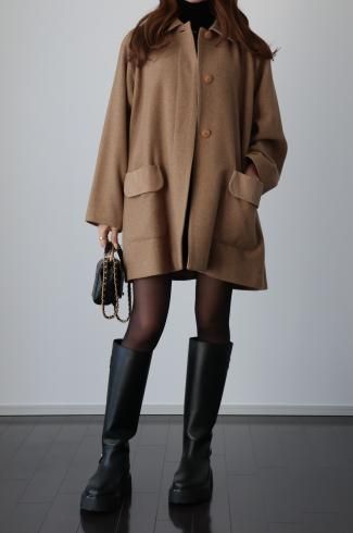 vintageChristian Dior /A line soutien collar midi coat 