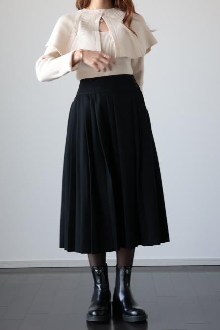 vintage】KENZO / pleats long skirt - Madder vintage