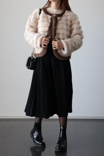 vintage】KENZO / pleats long skirt - Madder vintage