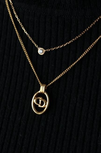vintage Dior エンブレム ロゴ 重厚 チェーン ネックレス vintage Dior エンブレム ロゴ 重厚 チェーン ネックレス