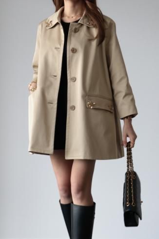 bijou design A line midi coat / beige