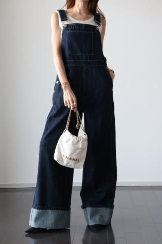 <img class='new_mark_img1' src='https://img.shop-pro.jp/img/new/icons14.gif' style='border:none;display:inline;margin:0px;padding:0px;width:auto;' />wide silhouette denim overall / dark indigo