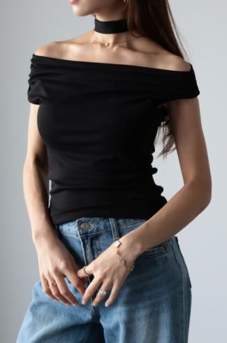 <img class='new_mark_img1' src='https://img.shop-pro.jp/img/new/icons14.gif' style='border:none;display:inline;margin:0px;padding:0px;width:auto;' />multi way drape top (ribbon tie set) / black