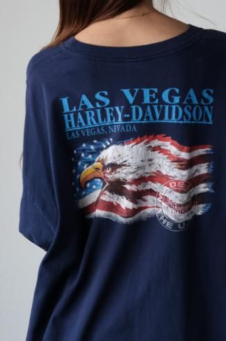 vintageHARLEYDAVIDSON / Las Vegas HD original eagle big silhouette tee