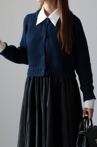 <img class='new_mark_img1' src='https://img.shop-pro.jp/img/new/icons14.gif' style='border:none;display:inline;margin:0px;padding:0px;width:auto;' />2way cotton knit cardigan / navy