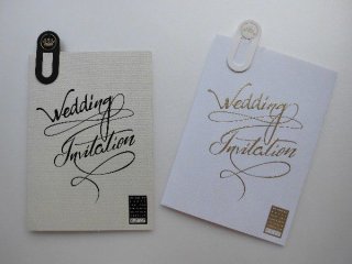 結婚式 招待状 手作り用紙キット アルジェンテ(ホワイト・ブラック)