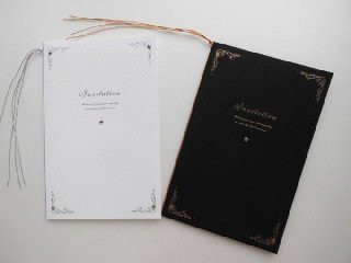 結婚式 招待状 手作り用紙キット エンドレス(ホワイト・ブラック)