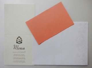 結婚披露宴 メニュー表手作りキット用　印刷中紙（各種）