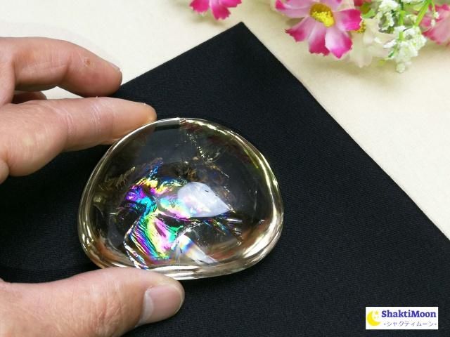 宝石質/最強品質】虹入スモーキークォーツ＊希少カット＊天然石