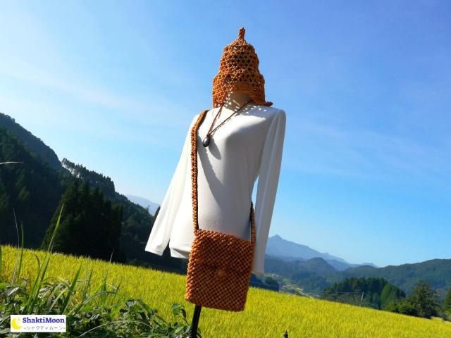 瞑想用ルドラクシャ帽子・王冠】高品質ルドラクシャハット