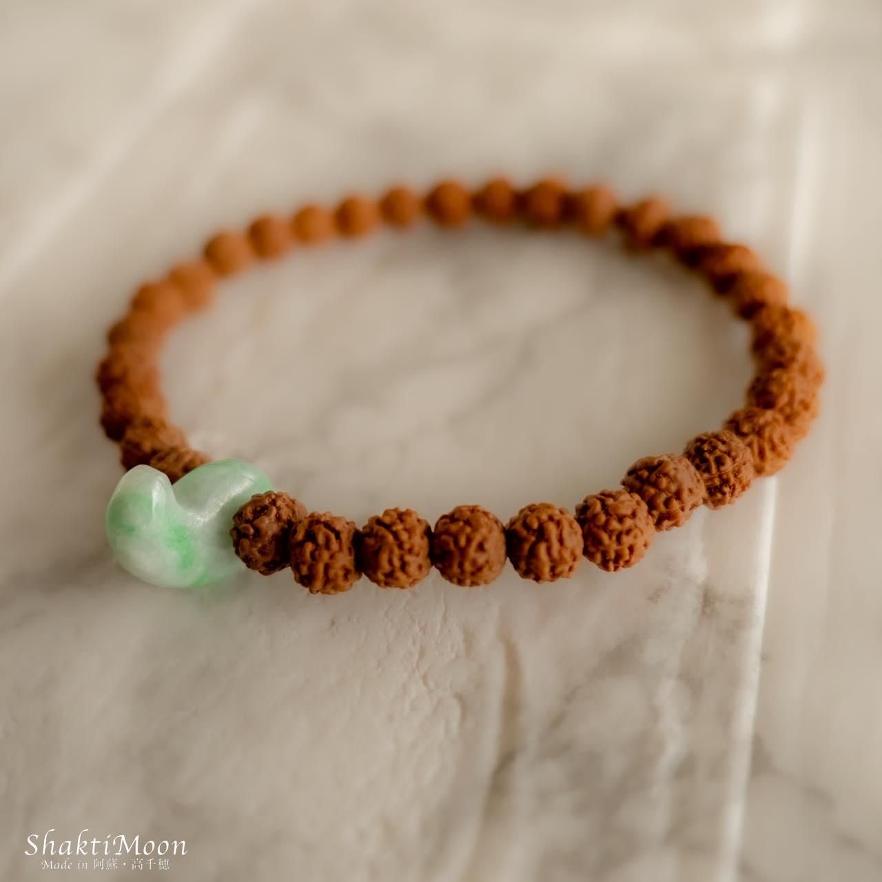 お守り天然翡翠 ミャンマー産Aランク保証ブレスレット 13mm13個玉