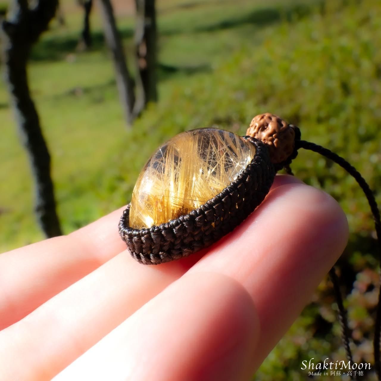 七星陣 【財運・金運・事業運up❗️】レインボー☆タイチンルチル 丸玉 A702 金運up‼️虹入り✡️ルチルクォーツの丸玉 七星陣 【財運・金運