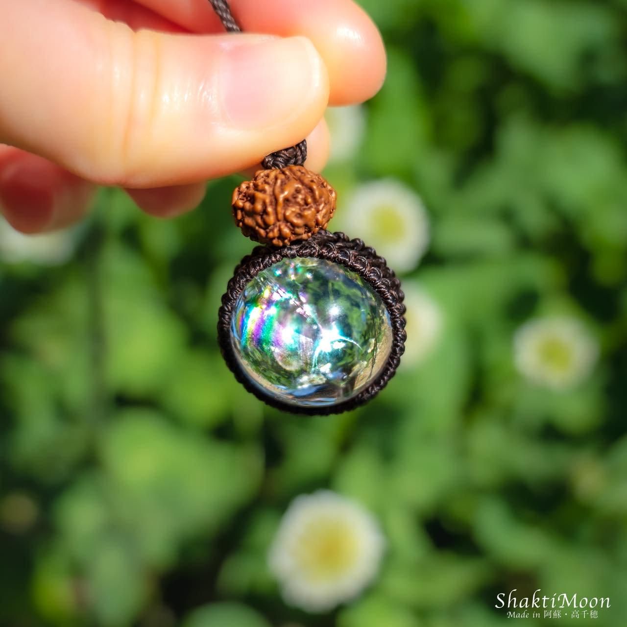 天然石レアSpecialアイリスクォーツのマクラメネックレス