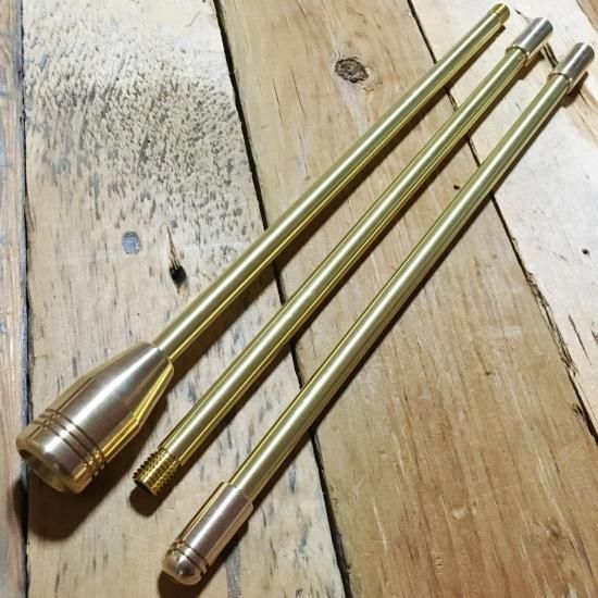 野良道具製作所 野良ブラスター ALL真鍮製火吹き棒 3本継60cm 野良道具製作所 野良ブラスター ALL真鍮製火吹き棒 3本継60cm