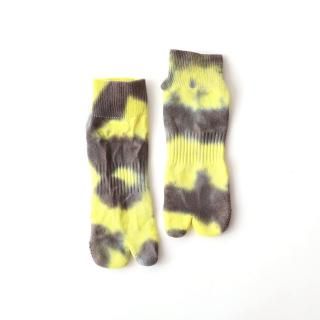 NODAL/Ρ Tie Dye Socks    Yellow  Charcoal