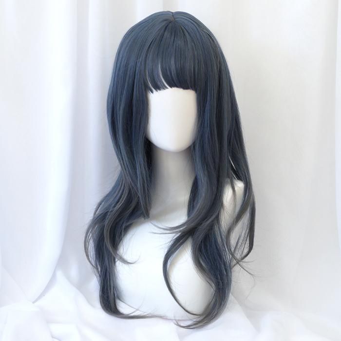 半額】 カールロングウィッグ 青 ブルー tdh-latinoamerica.de