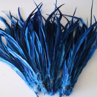Long feather Electrue blue /ロング フェザー　エレクトリカルブルー （10本）