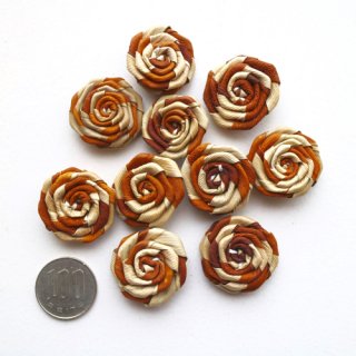 Lauhala rose marble  10pcs / ラウハラローズ　マーブル（2.5cm）10個　