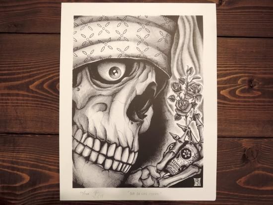 ST TATTOO STUDIO Jason Brown Dia De Los Cycos Original Art Print Poster 