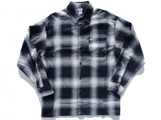CalTop ȥåסLong Sleeve Flannel Shirt եͥ륷 NAVY & IVORY