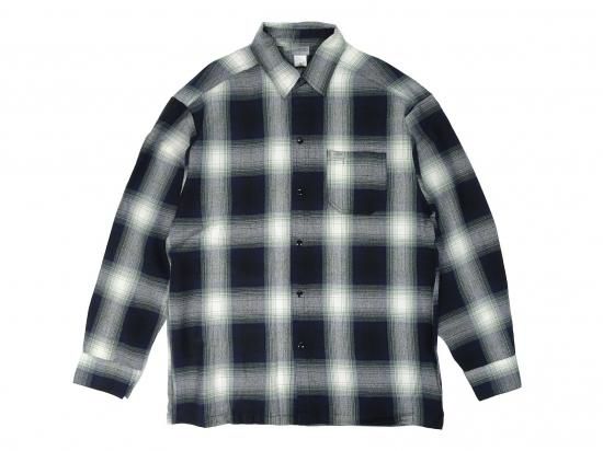 CalTop ȥåסLong Sleeve Flannel Shirt եͥ륷 NAVY & IVORY