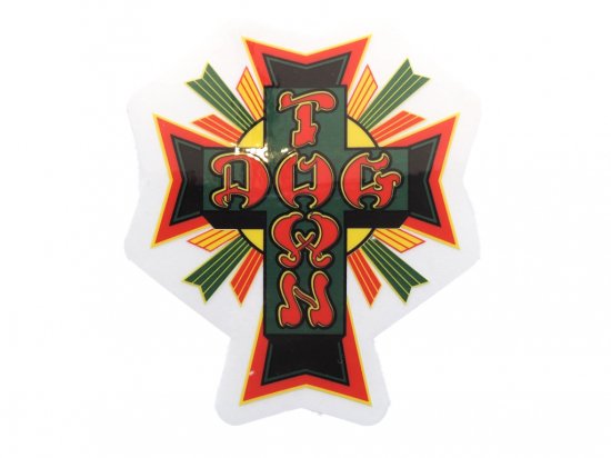 DOGTOWN  ɥå Sticker Cross Logo Rasta