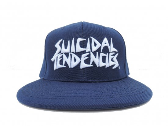 SUICIDAL TENDENCIES スイサイダルテンデンシーズ　ST Full Embroidered Custom Baseball Snapback Hats NAVY
