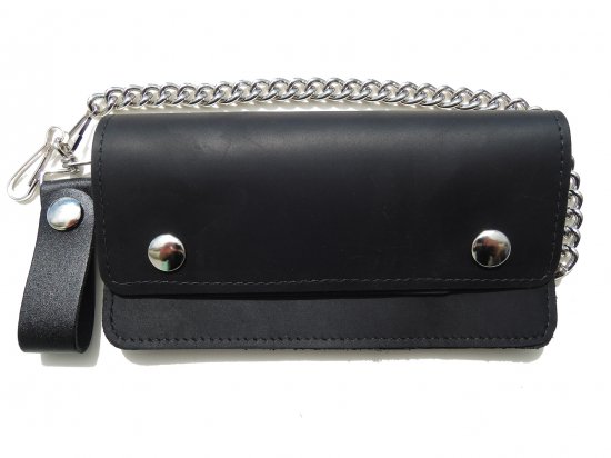 OIL TANNED LEATHER  7INCH CHAIN  WALLET  Ĥ 7 󥰥å 륿 BLACK  USA