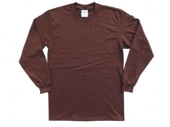 SHAKA WEAR  7.5oz Max Heavyweight Long sleeve T-shirt  إ T BROWN