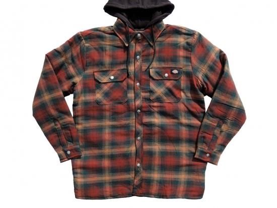 Dickies  #TJ211 Fleece Hooded Flannel Shirt Jacket  աɥĥ㥱å F2P