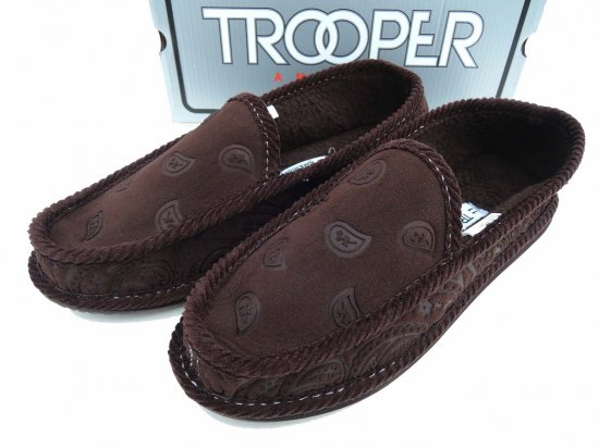 TROOPER SHOES AMERICA HOUSE SHOES ϥ塼 NEWBUCK BROWN ֥饦 Faux Fur Paisley եåեڥ꡼